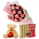 valentine bear flower with chocolates to philippines