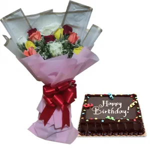 send flower with cake to cavite