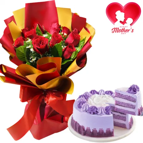 send mothers Day flower with cake to Philippines