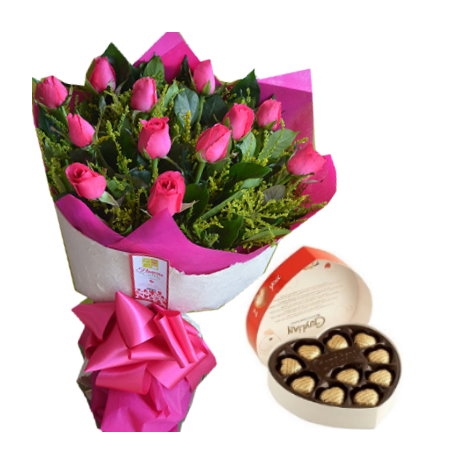 send pink roses with belgian chocolate to philippines