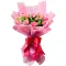 12 pink roses bouquet to philippines