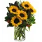 online 5 pieces sunflower in vase to philippines